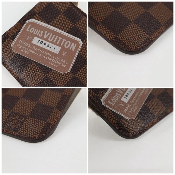 LOUIS VUITTON Damier Ebene Pochette Cree Coin Purse - Picture 10 of 16